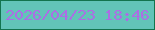 文字の大きさ：4、枠の色：13744e、背景の色：62c4b8、文字の色：ab6ee4 無料ブログパーツのブログ時計