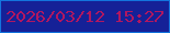 文字の大きさ：5、枠の色：1374dd、背景の色：152197、文字の色：b11760 無料ブログパーツのブログ時計