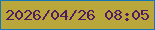 文字の大きさ：4、枠の色：1377b9、背景の色：b9a73c、文字の色：531b61 無料ブログパーツのブログ時計