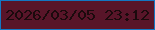 文字の大きさ：3、枠の色：1377c2、背景の色：581529、文字の色：1b0a0d 無料ブログパーツのブログ時計