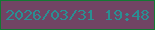 文字の大きさ：4、枠の色：137933、背景の色：714464、文字の色：2a8f93 無料ブログパーツのブログ時計