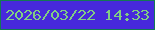 文字の大きさ：2、枠の色：137954、背景の色：4729dc、文字の色：81ce83 無料ブログパーツのブログ時計