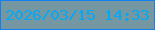 文字の大きさ：3、枠の色：137ff2、背景の色：7497a2、文字の色：05a8f5 無料ブログパーツのブログ時計