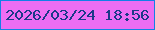 文字の大きさ：2、枠の色：1380e7、背景の色：ed6df3、文字の色：1c3989 無料ブログパーツのブログ時計