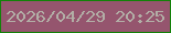 文字の大きさ：3、枠の色：138109、背景の色：95556e、文字の色：b2aea6 無料ブログパーツのブログ時計