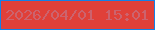 文字の大きさ：4、枠の色：1381e7、背景の色：e04039、文字の色：cc636e 無料ブログパーツのブログ時計