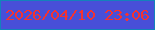 文字の大きさ：1、枠の色：1382bb、背景の色：484fd8、文字の色：f53231 無料ブログパーツのブログ時計