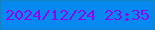 文字の大きさ：2、枠の色：1385c4、背景の色：0689ee、文字の色：8f04f1 無料ブログパーツのブログ時計