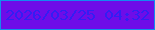 文字の大きさ：1、枠の色：138bef、背景の色：6e0de8、文字の色：341df3 無料ブログパーツのブログ時計