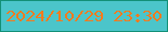 文字の大きさ：3、枠の色：139077、背景の色：4bc5ca、文字の色：f27b1f 無料ブログパーツのブログ時計