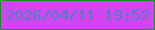 文字の大きさ：2、枠の色：13911a、背景の色：d046f3、文字の色：4a82bf 無料ブログパーツのブログ時計