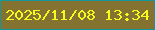 文字の大きさ：3、枠の色：13969b、背景の色：847230、文字の色：f6fb1d 無料ブログパーツのブログ時計