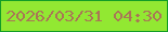 文字の大きさ：5、枠の色：139d27、背景の色：92e832、文字の色：a97656 無料ブログパーツのブログ時計