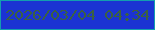 文字の大きさ：5、枠の色：139eaf、背景の色：1b33d3、文字の色：3b6043 無料ブログパーツのブログ時計