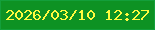 文字の大きさ：1、枠の色：139f3b、背景の色：0d9223、文字の色：fffb3f 無料ブログパーツのブログ時計