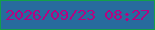 文字の大きさ：2、枠の色：139f4a、背景の色：276b9e、文字の色：b60381 無料ブログパーツのブログ時計