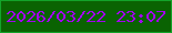文字の大きさ：1、枠の色：13a42a、背景の色：0a6302、文字の色：a301ef 無料ブログパーツのブログ時計