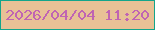 文字の大きさ：2、枠の色：13a58b、背景の色：e8c196、文字の色：c064b3 無料ブログパーツのブログ時計