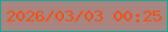 文字の大きさ：5、枠の色：13a898、背景の色：aa8580、文字の色：f34e11 無料ブログパーツのブログ時計