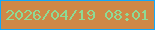 文字の大きさ：3、枠の色：13a9fa、背景の色：cf8847、文字の色：8ddb95 無料ブログパーツのブログ時計