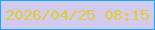 文字の大きさ：5、枠の色：13a9fc、背景の色：d3caf0、文字の色：e1cc30 無料ブログパーツのブログ時計