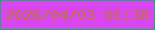 文字の大きさ：2、枠の色：13ae72、背景の色：d946ef、文字の色：bc7440 無料ブログパーツのブログ時計