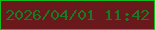 文字の大きさ：3、枠の色：13bb1b、背景の色：69191c、文字の色：1b7923 無料ブログパーツのブログ時計