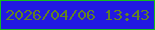 文字の大きさ：2、枠の色：13bd1d、背景の色：2219e2、文字の色：628223 無料ブログパーツのブログ時計