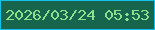 文字の大きさ：2、枠の色：13c1ee、背景の色：18654d、文字の色：8cdf8c 無料ブログパーツのブログ時計