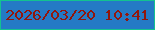 文字の大きさ：1、枠の色：13c290、背景の色：247ac5、文字の色：92160c 無料ブログパーツのブログ時計