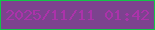 文字の大きさ：4、枠の色：13c449、背景の色：7d428f、文字の色：ab33aa 無料ブログパーツのブログ時計