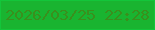 文字の大きさ：1、枠の色：13c53a、背景の色：19b430、文字の色：39901d 無料ブログパーツのブログ時計