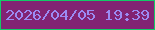 文字の大きさ：5、枠の色：13c967、背景の色：822373、文字の色：9b8bf3 無料ブログパーツのブログ時計