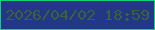 文字の大きさ：1、枠の色：13d177、背景の色：223786、文字の色：3e603a 無料ブログパーツのブログ時計