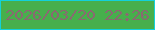 文字の大きさ：1、枠の色：13d1da、背景の色：47af4c、文字の色：8a6971 無料ブログパーツのブログ時計
