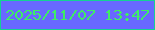 文字の大きさ：3、枠の色：13d293、背景の色：6868ff、文字の色：3eed65 無料ブログパーツのブログ時計