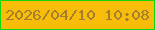 文字の大きさ：4、枠の色：13d70e、背景の色：f8bd09、文字の色：a27e2e 無料ブログパーツのブログ時計