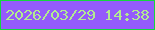 文字の大きさ：3、枠の色：13d73e、背景の色：945bfb、文字の色：b2ec90 無料ブログパーツのブログ時計