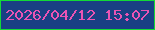 文字の大きさ：5、枠の色：13d937、背景の色：194084、文字の色：e954b4 無料ブログパーツのブログ時計