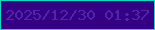 文字の大きさ：4、枠の色：13d9c4、背景の色：350184、文字の色：5126ab 無料ブログパーツのブログ時計