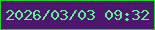 文字の大きさ：2、枠の色：13da1f、背景の色：4e176e、文字の色：5cf491 無料ブログパーツのブログ時計