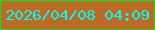 文字の大きさ：2、枠の色：13dc2d、背景の色：bd6b22、文字の色：05faf7 無料ブログパーツのブログ時計