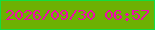 文字の大きさ：1、枠の色：13dd40、背景の色：6db103、文字の色：ee0bac 無料ブログパーツのブログ時計