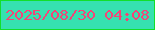 文字の大きさ：5、枠の色：13df2b、背景の色：36e1b0、文字の色：f34578 無料ブログパーツのブログ時計