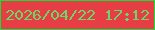 文字の大きさ：5、枠の色：13e03b、背景の色：e73e45、文字の色：6bd766 無料ブログパーツのブログ時計