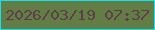 文字の大きさ：5、枠の色：13e2f1、背景の色：627d46、文字の色：5d3f47 無料ブログパーツのブログ時計