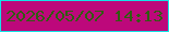 文字の大きさ：2、枠の色：13e4e7、背景の色：bd087b、文字の色：315c12 無料ブログパーツのブログ時計
