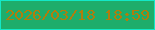 文字の大きさ：2、枠の色：13e8c8、背景の色：1ead6b、文字の色：b17c0c 無料ブログパーツのブログ時計