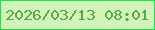 文字の大きさ：4、枠の色：13eb42、背景の色：d4f2bc、文字の色：51ac41 無料ブログパーツのブログ時計