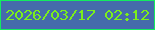 文字の大きさ：5、枠の色：13eb5f、背景の色：456bab、文字の色：7bef1b 無料ブログパーツのブログ時計
